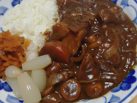 ポーク&チキンのスパイシー青りんごカレーライス